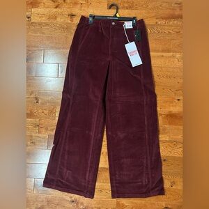 Celebrity Pink Wide Legged Corduroy pants, Junior 11/30, Burgundy NWT